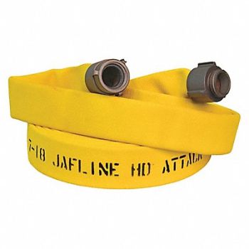 JAFLINE HD Fire Hose 50 ft Yellow Polyester, 404N95