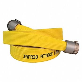 JAFRIB Fire Hose 100 ft Yellow Rubber, 404P42