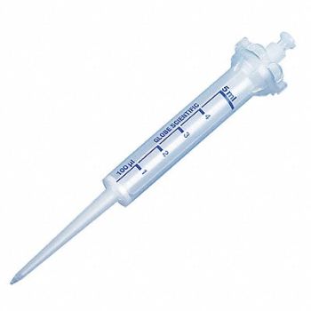 GLOBE SCIENTIFIC Dispenser Syringe Tip Clear 500uL PK100, 404W61