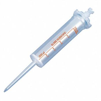 GLOBE SCIENTIFIC Dispenser Syringe Tip Clear 1000uL PK100, 404W62