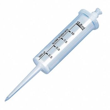 GLOBE SCIENTIFIC Dispenser Syringe Tip Clear 1250uL PK100, 404W63