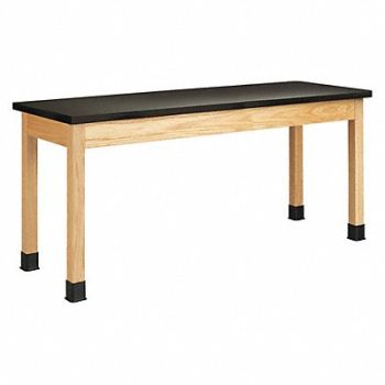 DIVERSIFIED SPACES Table Black/Oak Wood Frame 500 lb Cap., 405D01