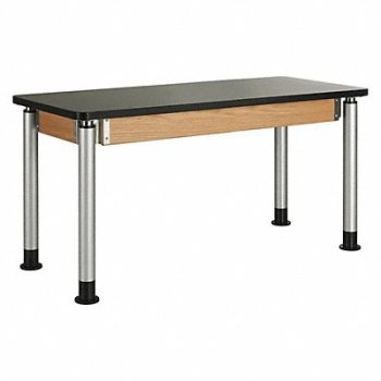 DIVERSIFIED SPACES Adjustable Table Black/Oak 24 D, 405D07