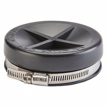 GRAINGER APPROVED Round End Cap PVC 3 in For Pipe Size, 406F28