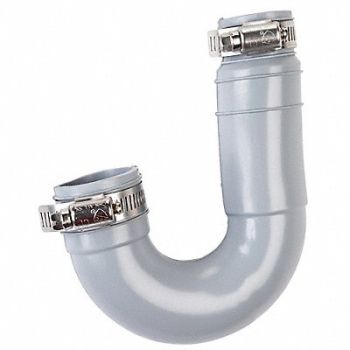 GRAINGER APPROVED P-Trap PVC 1 1/2 x 1 1/4 For Pipe Size, 406F46