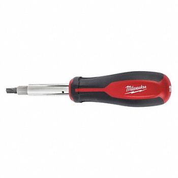 MILWAUKEE Multi-Bit Screwdriver NumBits 4, 406R65