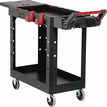 RUBBERMAID COMMERCIAL PRODUCTS Utility Cart 500 lb Load Cap. Black, 406R89