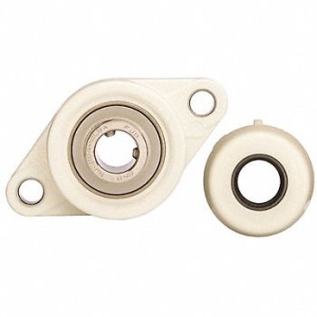 NTN 2 Bolt Flng Brg Radial Ball 1 1/2in Bore, 406U72