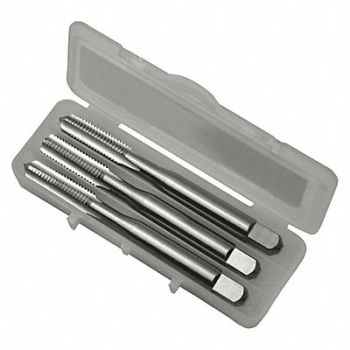 GREENFIELD THREADING Tap Set Inch #10-32 Thread Size Bright, 407D09