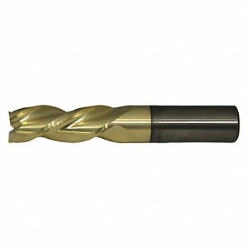 CLEVELAND Sq. End Mill Single End Carb 3/8, 407J03