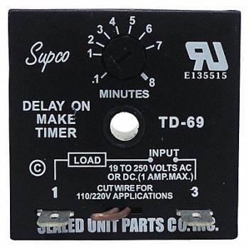 SUPCO Encapsulated Timing Relay 19-250VAC/DC, 407L15