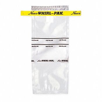 WHIRL-PAK Sampling Bag Write-On 4 oz PK500, 407L36