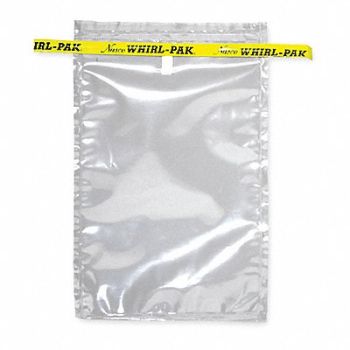 WHIRL-PAK Sampling Bag Clear 24 oz 9 L PK500, 407L46