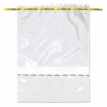 WHIRL-PAK Sampling Bag Clear 184 oz 20 L PK100, 407L59