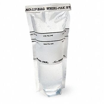 WHIRL-PAK Sampling Bag Self-Standing 4 oz PK500, 407L66