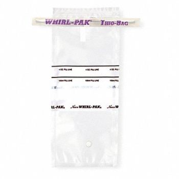 WHIRL-PAK Sampling Bag Write-On 3.38 oz PK100, 407L75