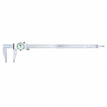 INSIZE Dial Caliper 0-24 Range 3 Jaw D White, 409N95