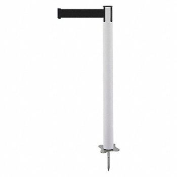 TENSABARRIER Spike Post White Post 43 H, 409Z57