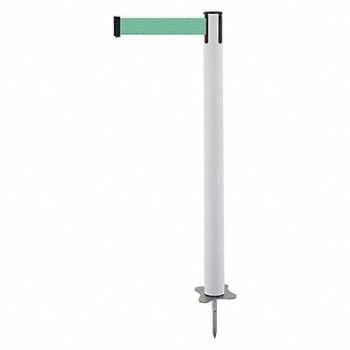 TENSABARRIER Spike Post White Post 43 H, 409Z58