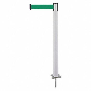 TENSABARRIER Spike Post White Post 43 H, 409Z59