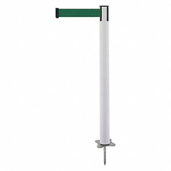 TENSABARRIER Spike Post White Post 43 H, 409Z60