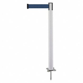 TENSABARRIER Spike Post White Post 43 H, 409Z63