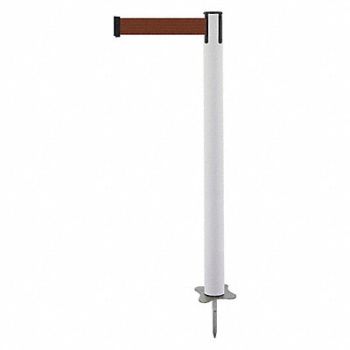 TENSABARRIER Spike Post White Post 43 H, 409Z64