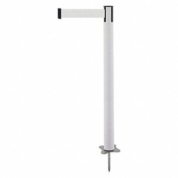 TENSABARRIER Spike Post White Post 43 H, 409Z54