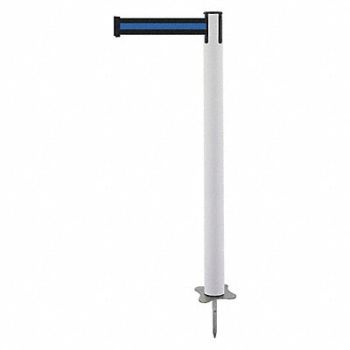 TENSABARRIER Spike Post White Post 43 H, 409Z74