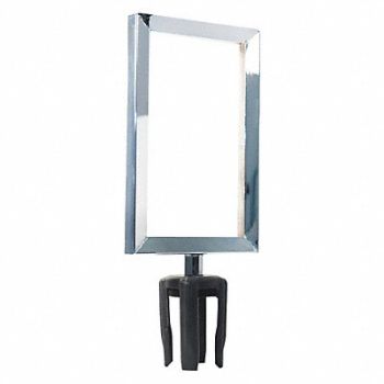 VISIONTRON Sign Frame 11in.Hx7in.L Polished Chrome, 40CK32
