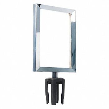 VISIONTRON Sign Frame 8-1/2in.L Polished Chrome, 40CK35