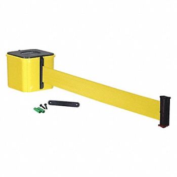 RETRACTA-BELT Retractable Belt Barrier 15 ft Yellow, 40CK46
