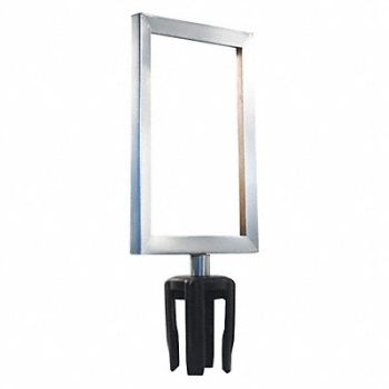 VISIONTRON Sign Frame 11in.Hx7in.L Satin Chrome, 40CK47