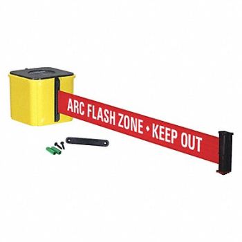 RETRACTA-BELT Retractable Belt Barrier Yellow 14 ft, 40CK70