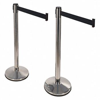 RETRACTA-BELT PRIME Belt Barrier Steel and Concrete PK2, 40CL06