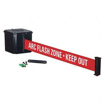 RETRACTA-BELT Retractable Belt Barrier 29 ft Black, 40CL71