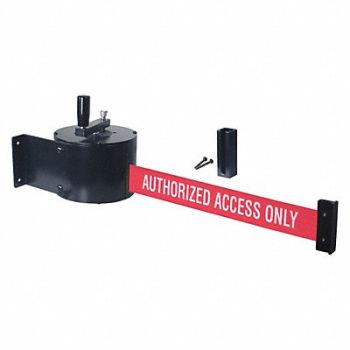 RETRACTA-BELT Retractable Belt Barrier 50 ft Black, 40CL80
