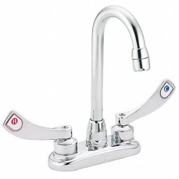 MOEN COMMERCIAL Gooseneck Chrome Moen M-Dura Cast Metal, 40D654