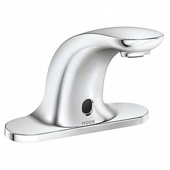 MOEN COMMERCIAL Low Arc Chrome Moen M-Power Brass 0.5gpm, 40D657