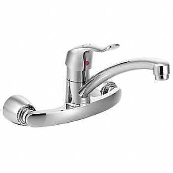 MOEN COMMERCIAL Low Arc Chrome Moen M-Dura Brass 1.5gpm, 40D687