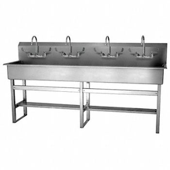 SANI-LAV SaniLav Wash Sta Rect 77inx16-1/2inx8in, 40D740