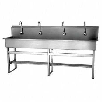 SANI-LAV SaniLav Wash Sta Rect 77inx16-1/2inx8in, 40D741