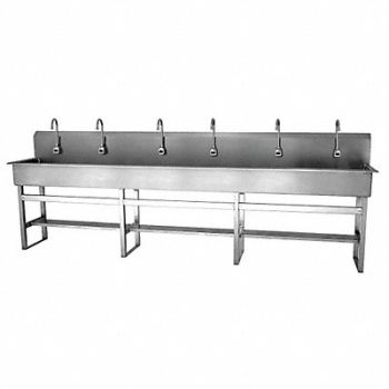 SANI-LAV SaniLav Wash Sta Rect 117inx16-1/2inx8in, 40D749