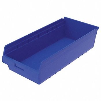 AKRO-MILS H2370 Shelf Bin Blue Plastic 6 in, 40J779
