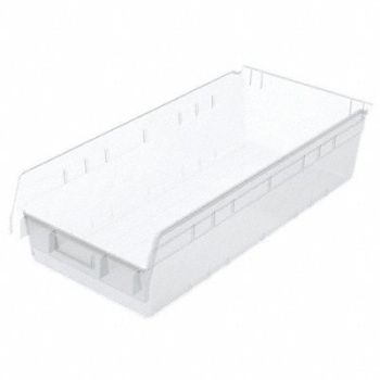 AKRO-MILS Shelf Bin Clear Plastic 6 in, 40J782