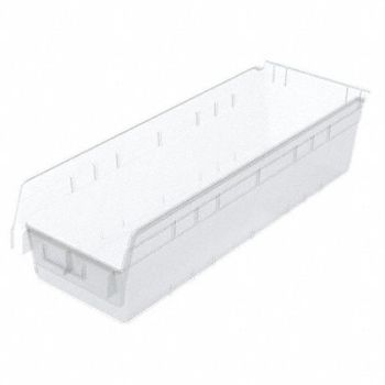 AKRO-MILS Shelf Bin Clear Plastic 6 in, 40J801