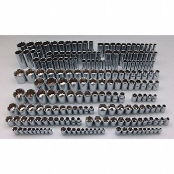 WESTWARD Skt St Chrm 3/8-1 1/2 in 6Pt, 40JD46