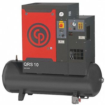 CHICAGO PNEUMATIC Rotary Screw Air Compr Dryer 10 hp Horz, 40JE58