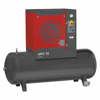 CHICAGO PNEUMATIC Rotary Screw Air Compressor Horiz 10 hp, 40JE30