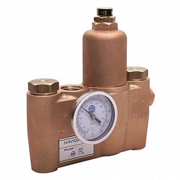 BRADLEY Thermostatic Mixing Valve Brass 125 psi, 40JF64